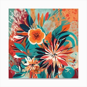 Abstract Floral Painting Canvas Print