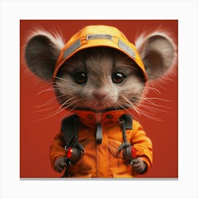 Mouse In Spacesuit Canvas Print
