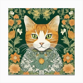 william morris ginger Tabby Cat 1 Canvas Print