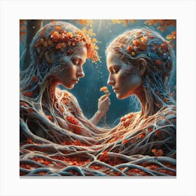 Two Lovers In The Forest 2 Canvas Print