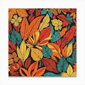 Phoenix Style And Type Vibrant Abstract Floral Illustration0 (1) Canvas Print