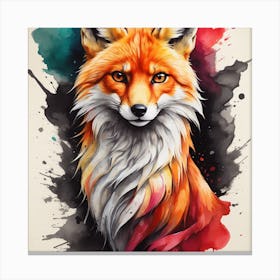 Fox Painting Canvas Print