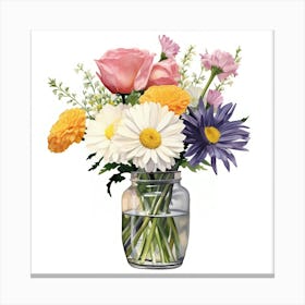 Vase Of Flowers Canvas Print