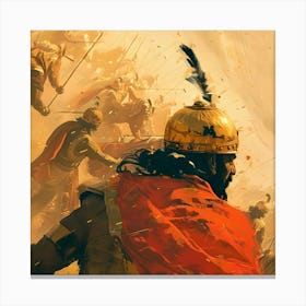 Battle Of Sparta Canvas Print