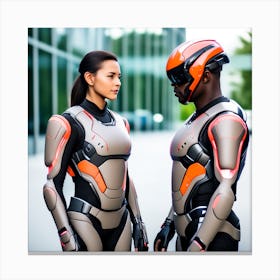 Futuristic Couple 50 Canvas Print