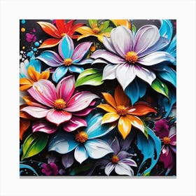 Colorful Flowers 21 Canvas Print