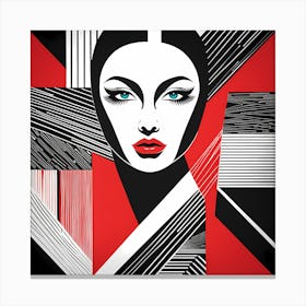 Abstract Woman vector art Canvas Print