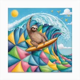 Surfs Up Nursery Kids (4) Canvas Print