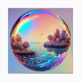 Waterscape Bubble Holographic Canvas Print