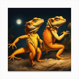 lizard dance Canvas Print