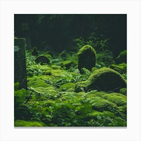 Mossy Graveyard Canvas Print