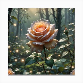 Roses In The Forest 1 Canvas Print