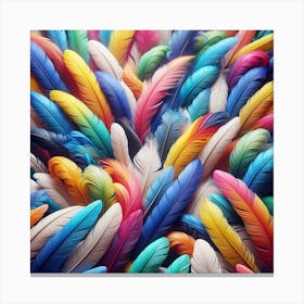 Colorful feathers 4 Canvas Print