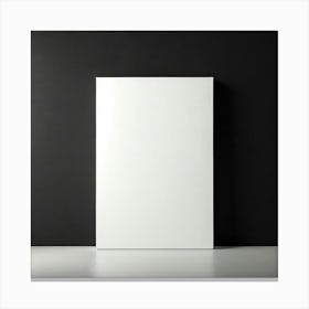 Mock Up Blank Canvas White Pristine Pure Wall Mounted Empty Unmarked Minimalist Space P (10) Canvas Print