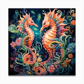 Seahorses Canvas Print