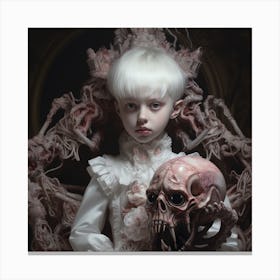 Child With A Skull Canvas Print