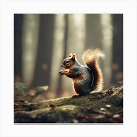 Squirrel In The Forest 189 Canvas Print