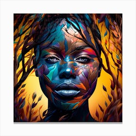 Woman In The Forest Canvas Print