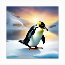 EMPROR PENGUIN Canvas Print