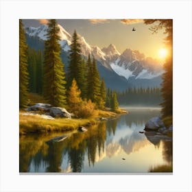 Sunrise In The Mountains 2 Canvas Print