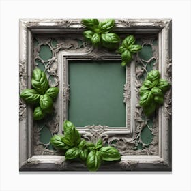 Frame With Basil Canvas Print