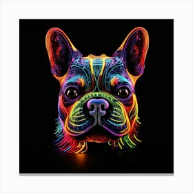 Neon French Bulldog 2 Leinwandbild