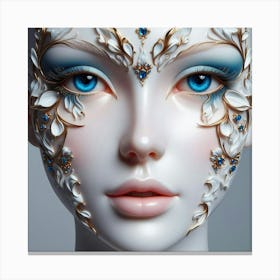 Woman With Blue Eyes Canvas Print