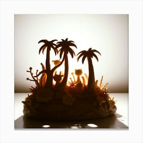 Shadow Of Palm Trees Canvas Print