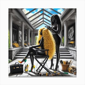 'Beyond The Hair' Canvas Print