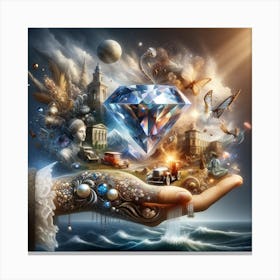 Diamond In The Hand Canvas Print