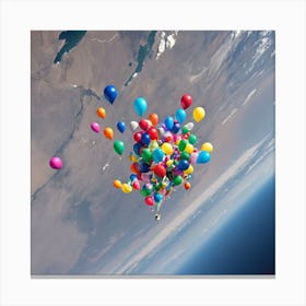 Balloons In Space Canvas Print