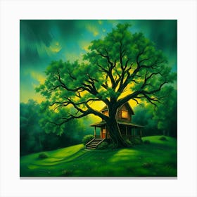 House In The Forest Canvas Print