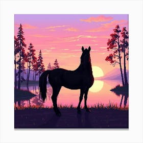 Sunset Horse 77 Canvas Print