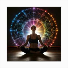 Woman In Meditation Energy auras 1 Canvas Print