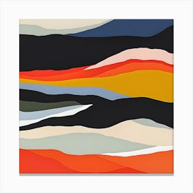 Vibrant Earth Layers Abstract Art Canvas Print