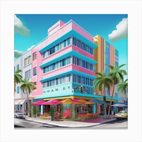 Miami Hotel Canvas Print