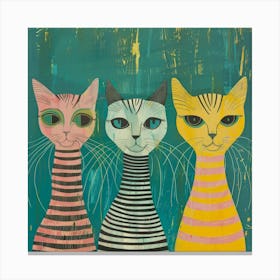 Three Cats 3 Canvas Print