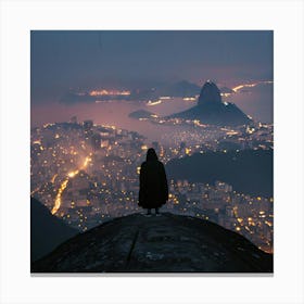 Rio De Janeiro At Night Canvas Print