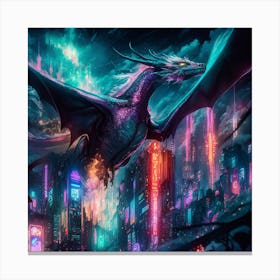 Dragon In The City 3 Canvas Print
