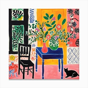 Cat In A Vase Canvas Print