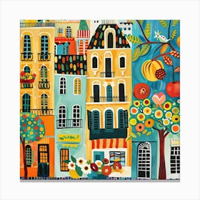 Kids Travel Illustration Madrid 3 Canvas Print