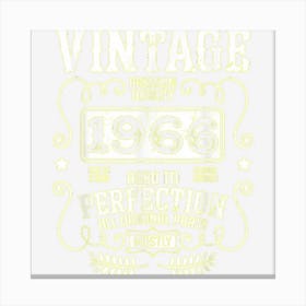 Vintage 1966 Funny Birth Year Birthday Sarcastic Quote Retro Canvas Print