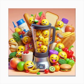 Emoji Blender Canvas Print