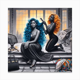 'Two Women' 4 Canvas Print