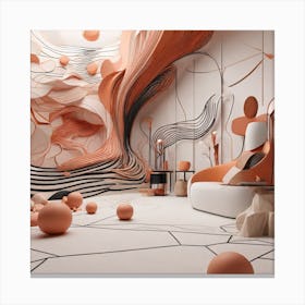 Abstract Room Design Canvas Print