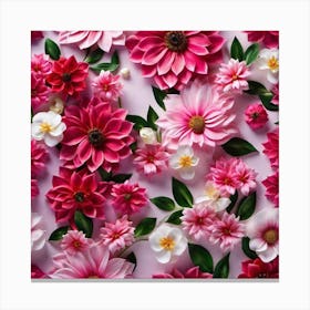 Pink Dahlias 2 Canvas Print