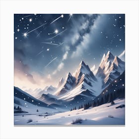 Snowy Mountains 16 Canvas Print