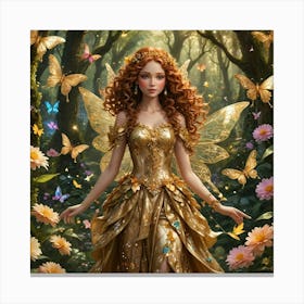 Fairy In The Forest 3 Canvas Print