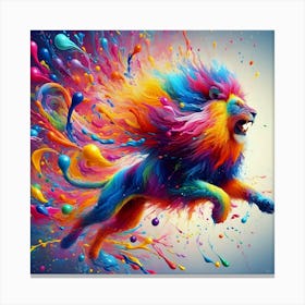 Colorful Lion 4 Canvas Print