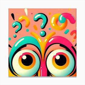 Face With Question Marks Canvas Print